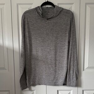 Patagonia Heather Gray Long-Sleeve Hooded Shirt